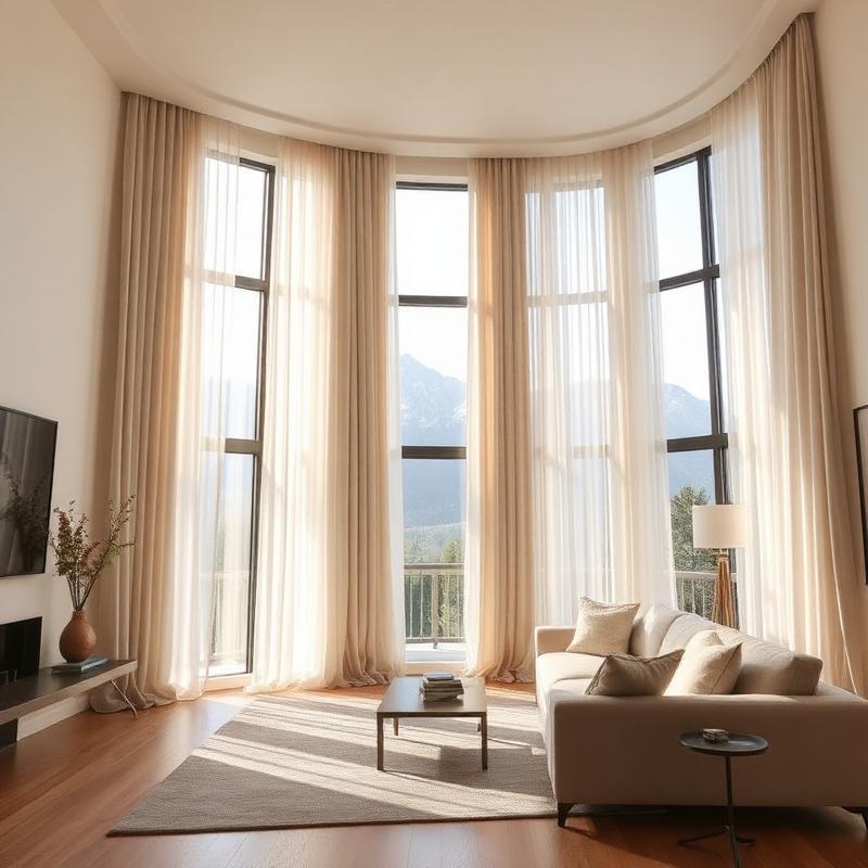 Sheer Linen Curtains · Mountain View